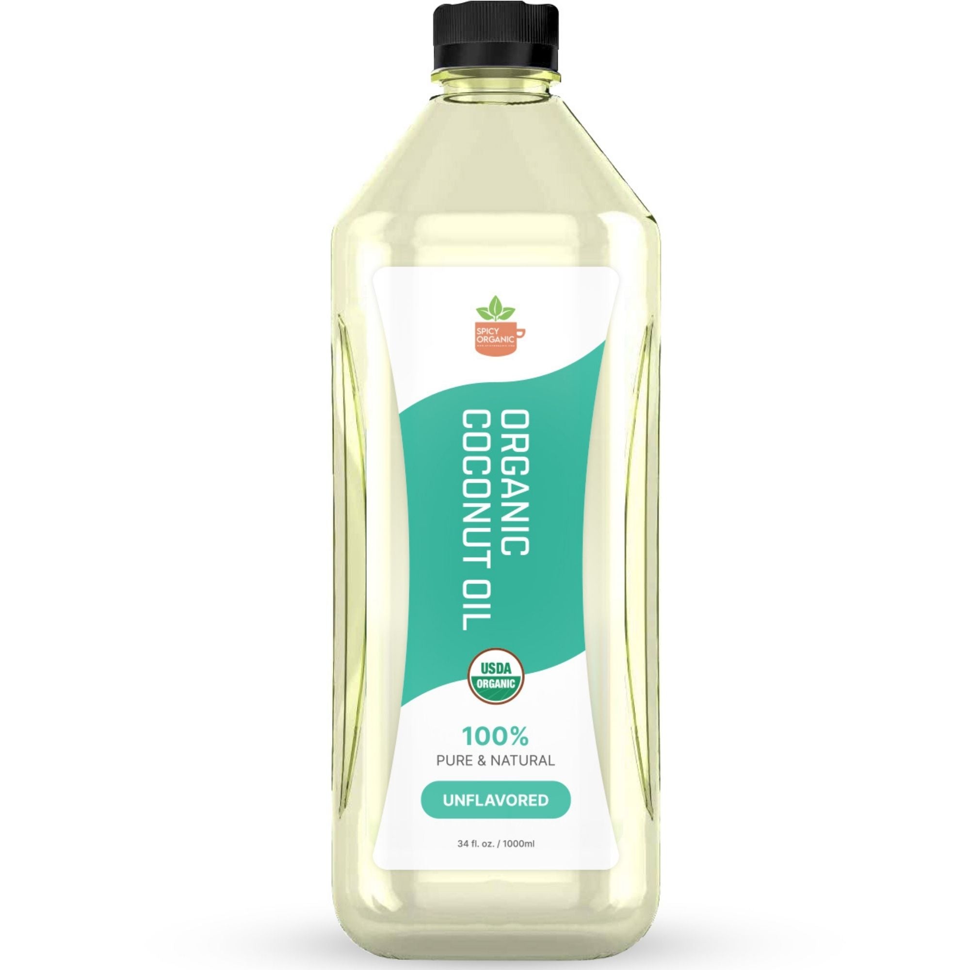 Organic Coconut Oil – USDA Certified Organic Cooking Oil, 34 fl oz