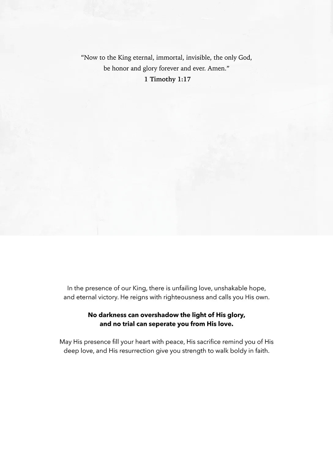 "Our Beloved King" Greeting Card