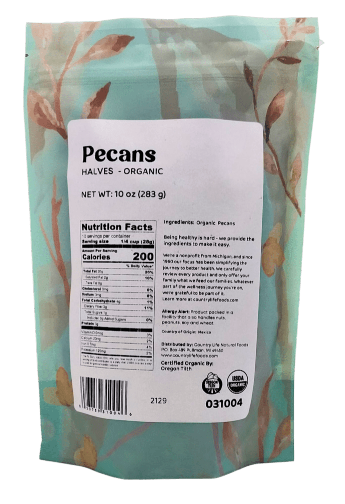 Pecan Halves, Junior Mammoth, Organic