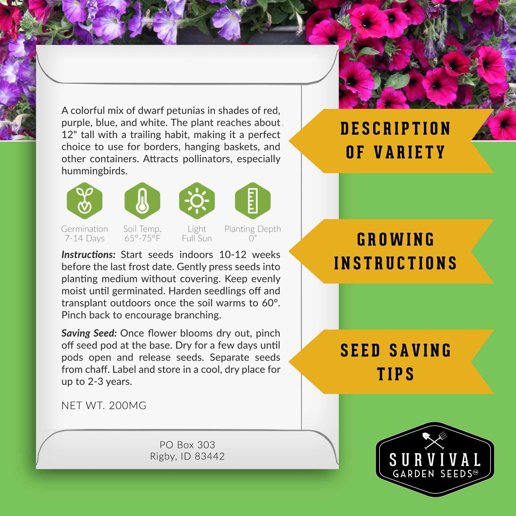 Pest Defense Seed Collection – 6 Heirloom Herbs & Flowers for Natural Garden Protection