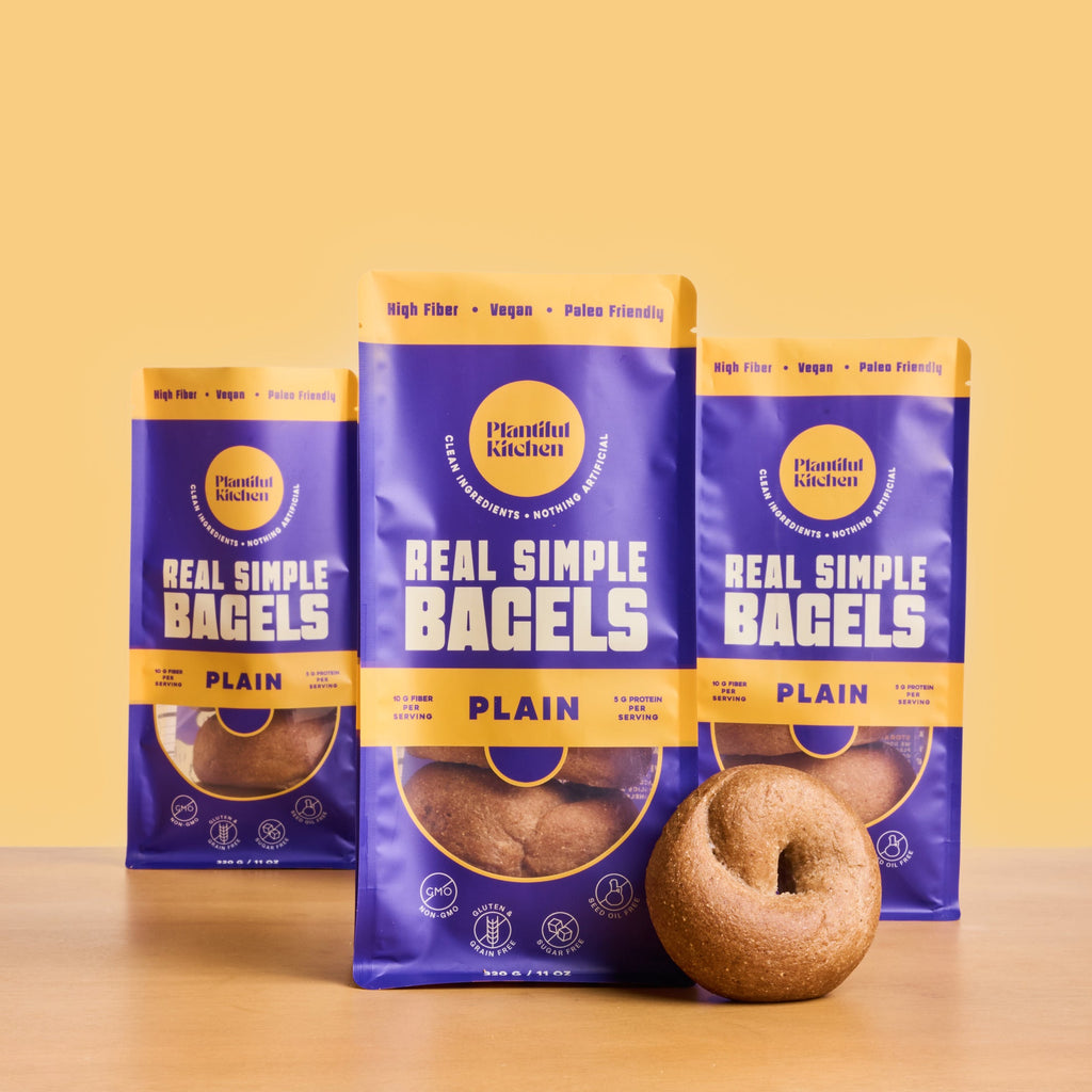 Real Simple Plain Bagels | Gluten Free & Plant Based | 3 x 4-pack