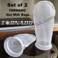 Set of 2 TORNADO Nut Milk Bags (200 micron) - the Next Evolution of Strainer Bags (2 PACK)