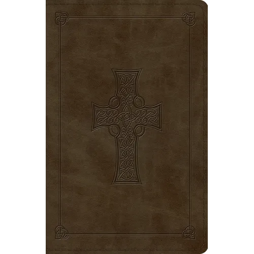 ESV Large Print Value Thinline Bible (Trutone, Olive, Celtic Cross Design)