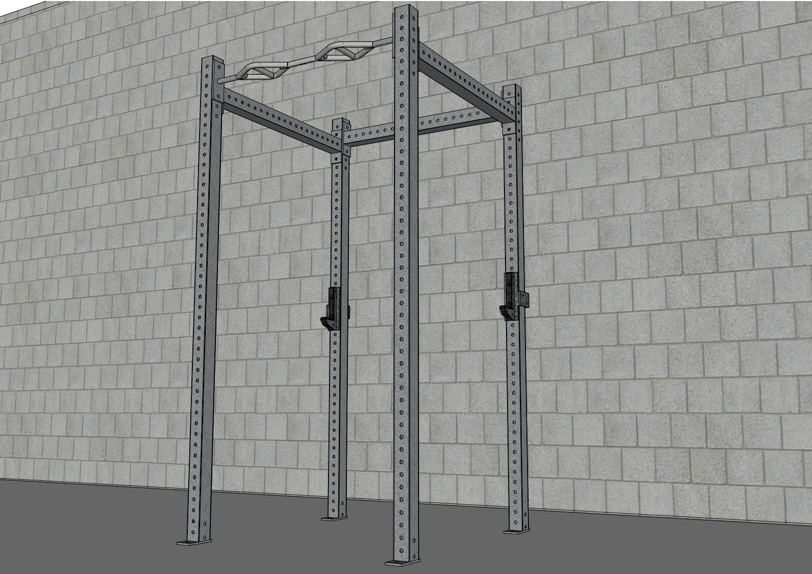 TGrip Basic Commercial 4 Post Rack Complete Kit- 3x3 Steel