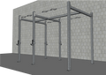 TGrip Commercial 10' Rig - 3x3 Steel - Functional Multi-Grip Pull-Up - Sandwich Style J-Hooks