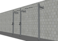TGrip Commercial 10' Low Profile Wall Mount Rig - 3x3 Steel - Functional Multi-Grip Pull-Up - Sandwich Style J-Hooks