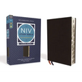 NIV Study Bible, Fully Revised Edition, Large Print, Bonded Leather, Black, Red Letter, Thumb Indexed, Comfort Print
