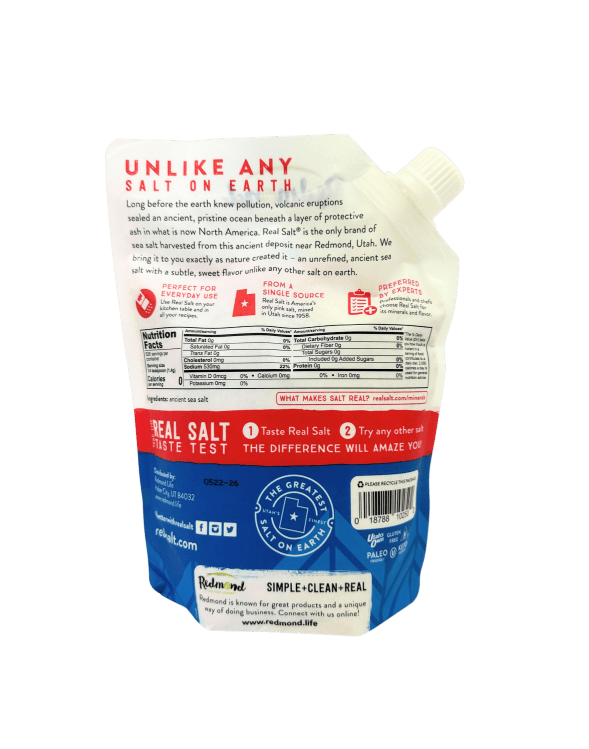 Salt, Redmond Real Salt, Fine Ground