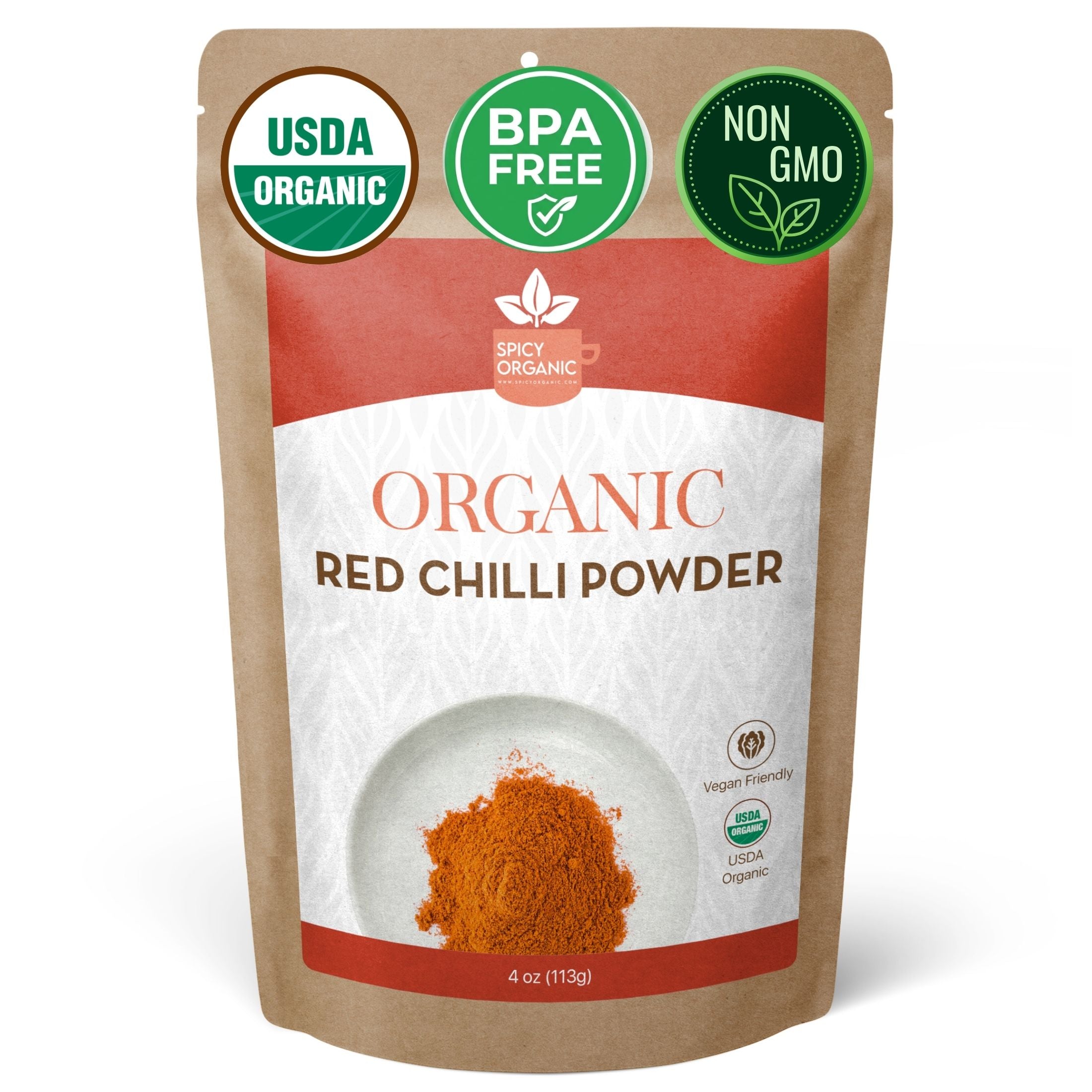 Organic Red Chili Powder — USDA Certified, Non-GMO | Curries, Marinades & Spice Blends