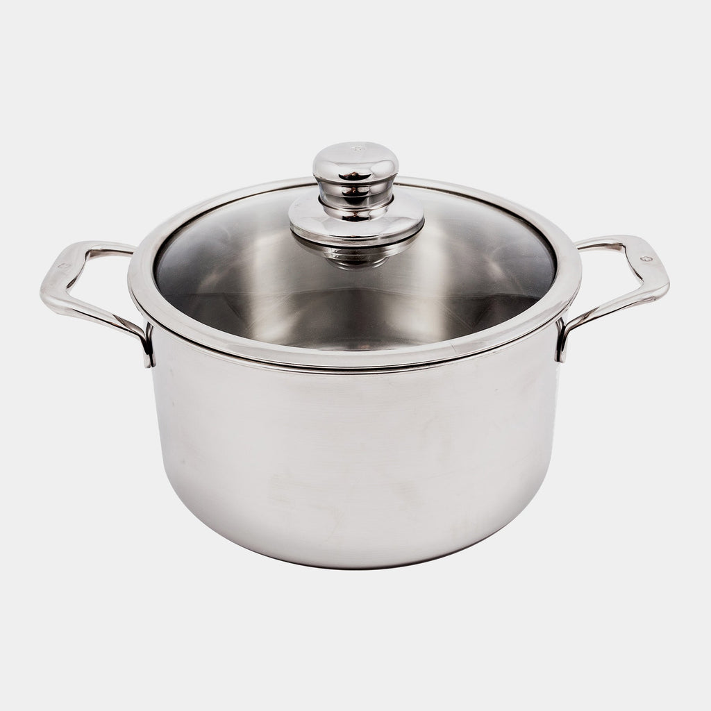 Premium Clad 6.7 qt Dutch Oven with Glass Lid - Induction