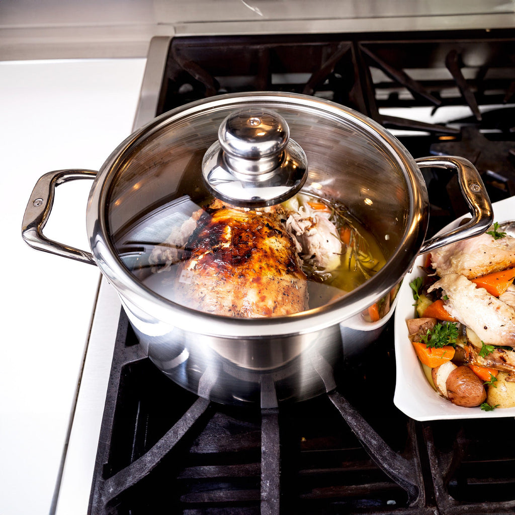 Premium Clad 6.7 qt Dutch Oven with Glass Lid - Induction