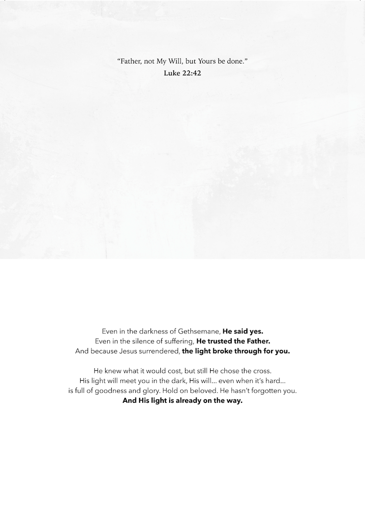 'Thy Will Be Done (Glorious Light)' Easter Greeting Card