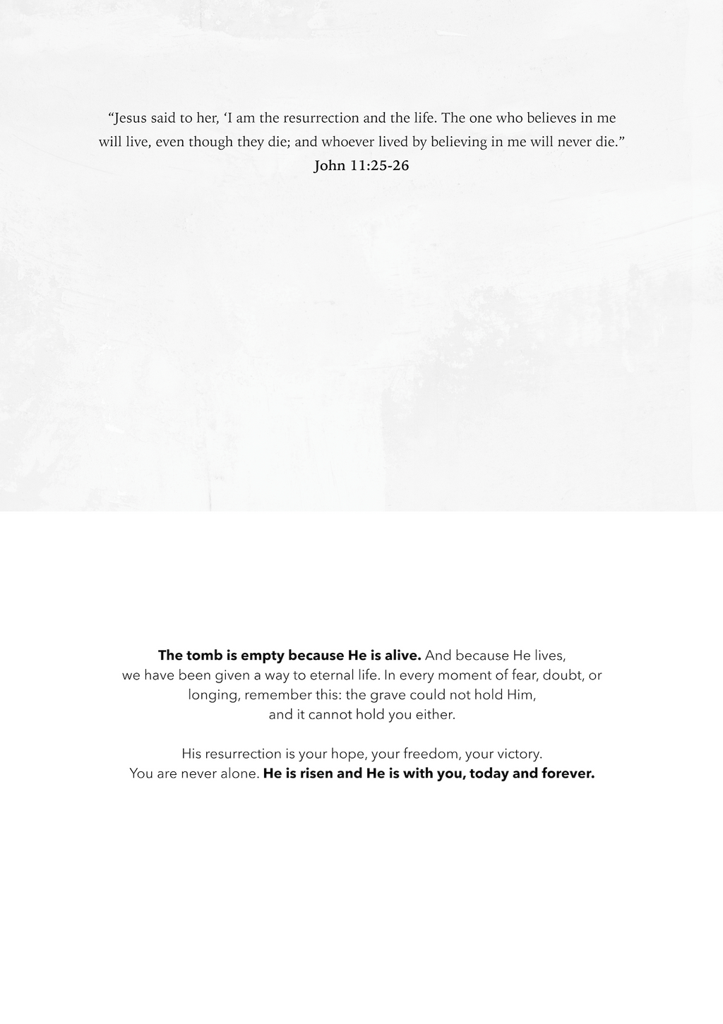 'The Empty Tomb' Easter Greeting Card