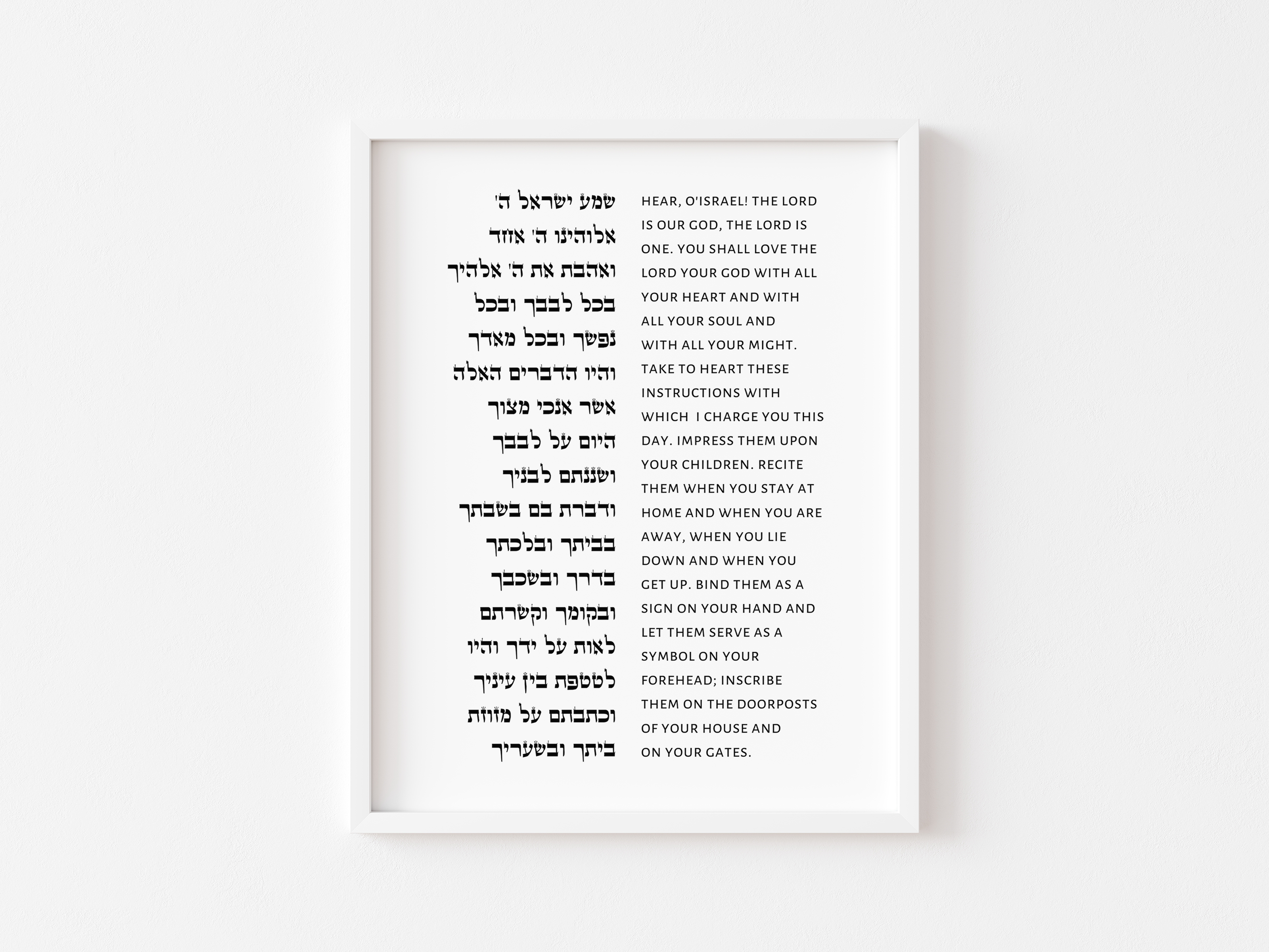 The Shema - Deuteronomy 6:4-9