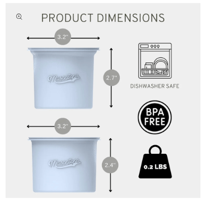 Silicone Meal Divider Inserts, Snack Stack