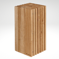 Slotted Knife Block, Oak, 5.4" x 5.4" x 10.75"