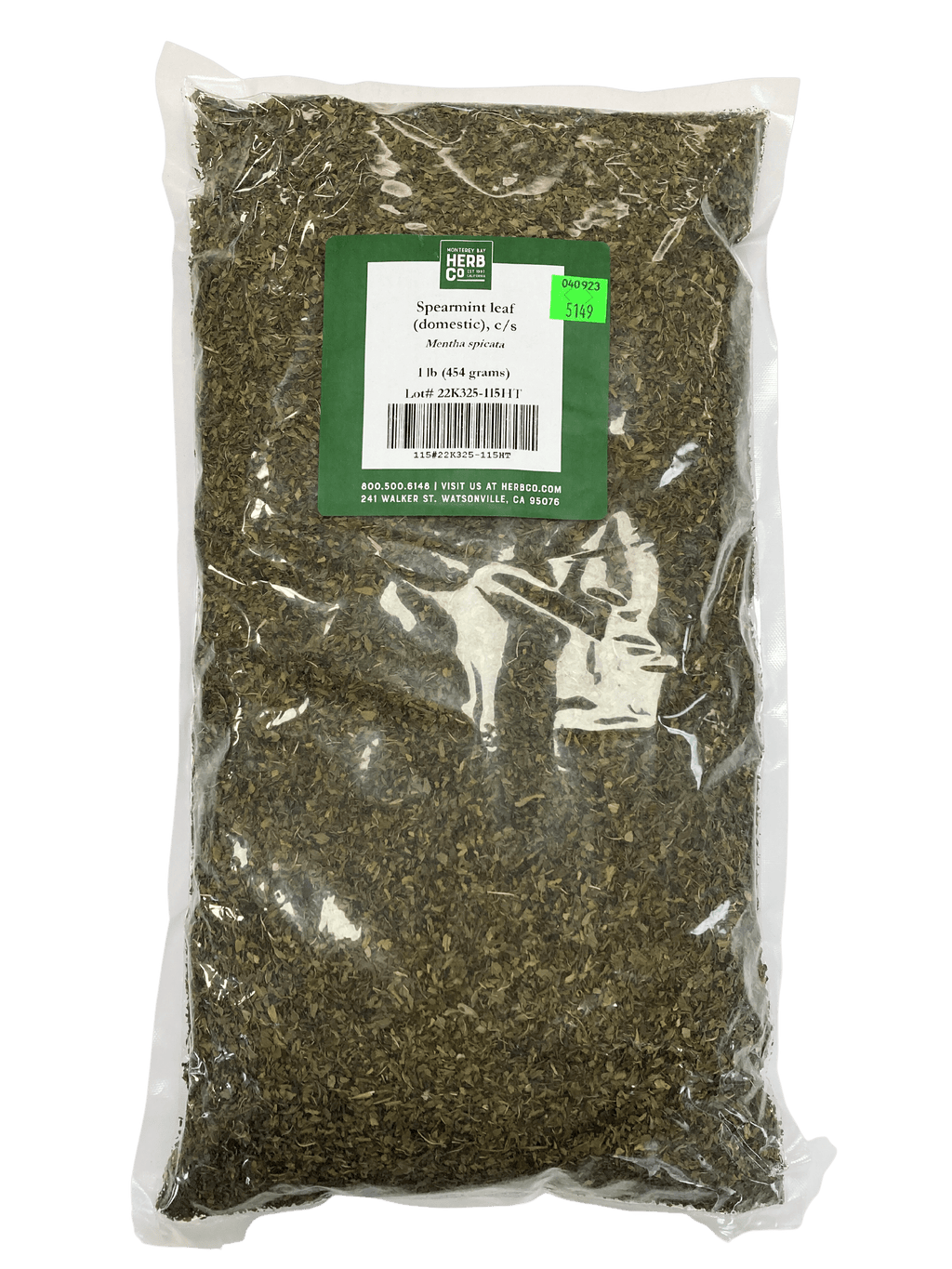 Spearmint Leaf, Cut, Sifted