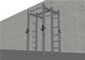 TGrip Commercial Double Half Rack - 3x3 Steel - Functional Multi-Grip Pull-Up - Integrated Plate Storage - J-Hooks