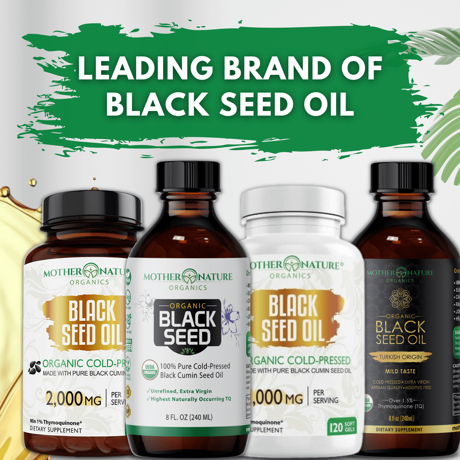 Organic Black Seed Oil Softgels — 2,000mg per Serving