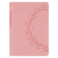 KJV Holy Bible, Compact Large Print Vegan Leather Red Letter Edition - Ribbon Marker, King James Version, Pink