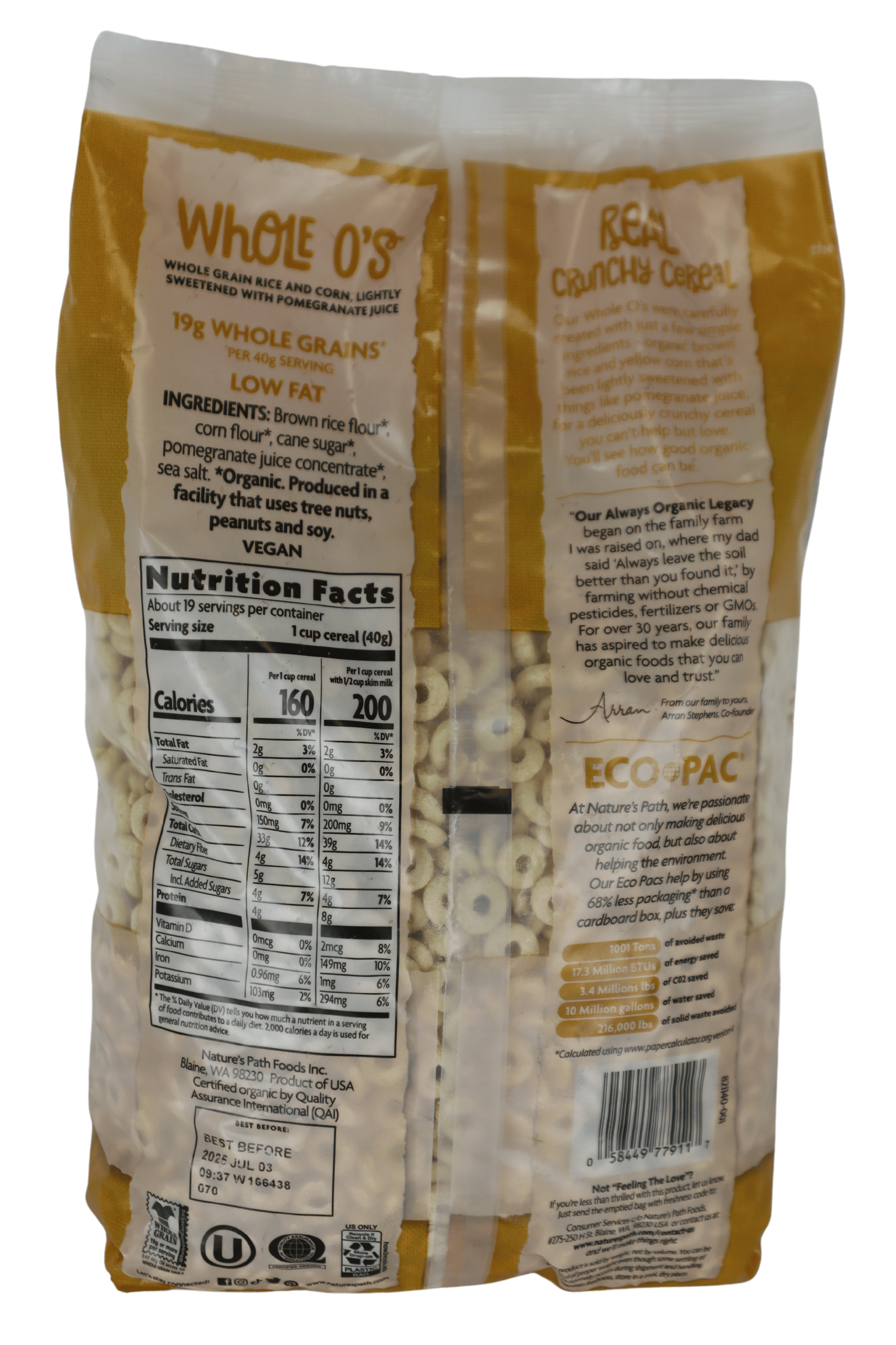 Cereal, Whole O's, Organic