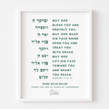 Priestly Blessing (Numbers 6:24–26) - Hebrew Wall Art Print