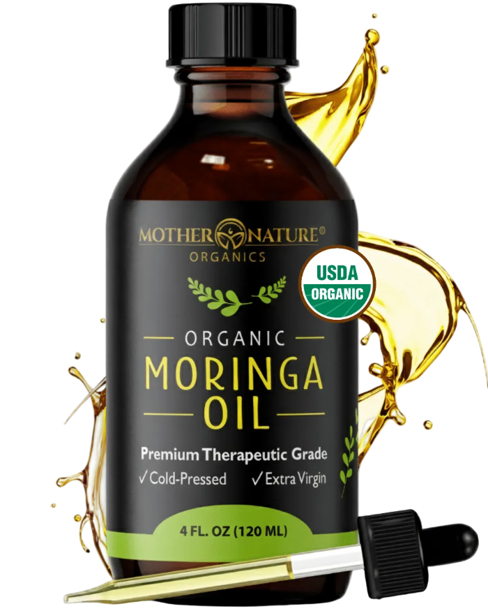 Organic Moringa Oil for Glow, Hydration & Frizz Control