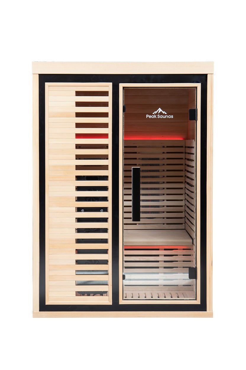 Peak Saunas Everest 2-Person Full Spectrum Infrared Sauna with XL Medical-Grade Red Light Therapy & Smart WiFi App Control