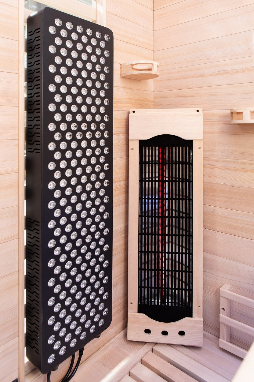 Peak Saunas Everest 2-Person Full Spectrum Infrared Sauna with XL Medical-Grade Red Light Therapy & Smart WiFi App Control