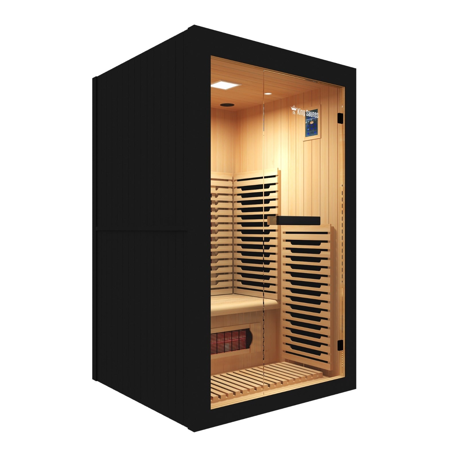 The Crown 2-Person Luxury Full Spectrum Infrared Sauna with Smart WiFi App Control