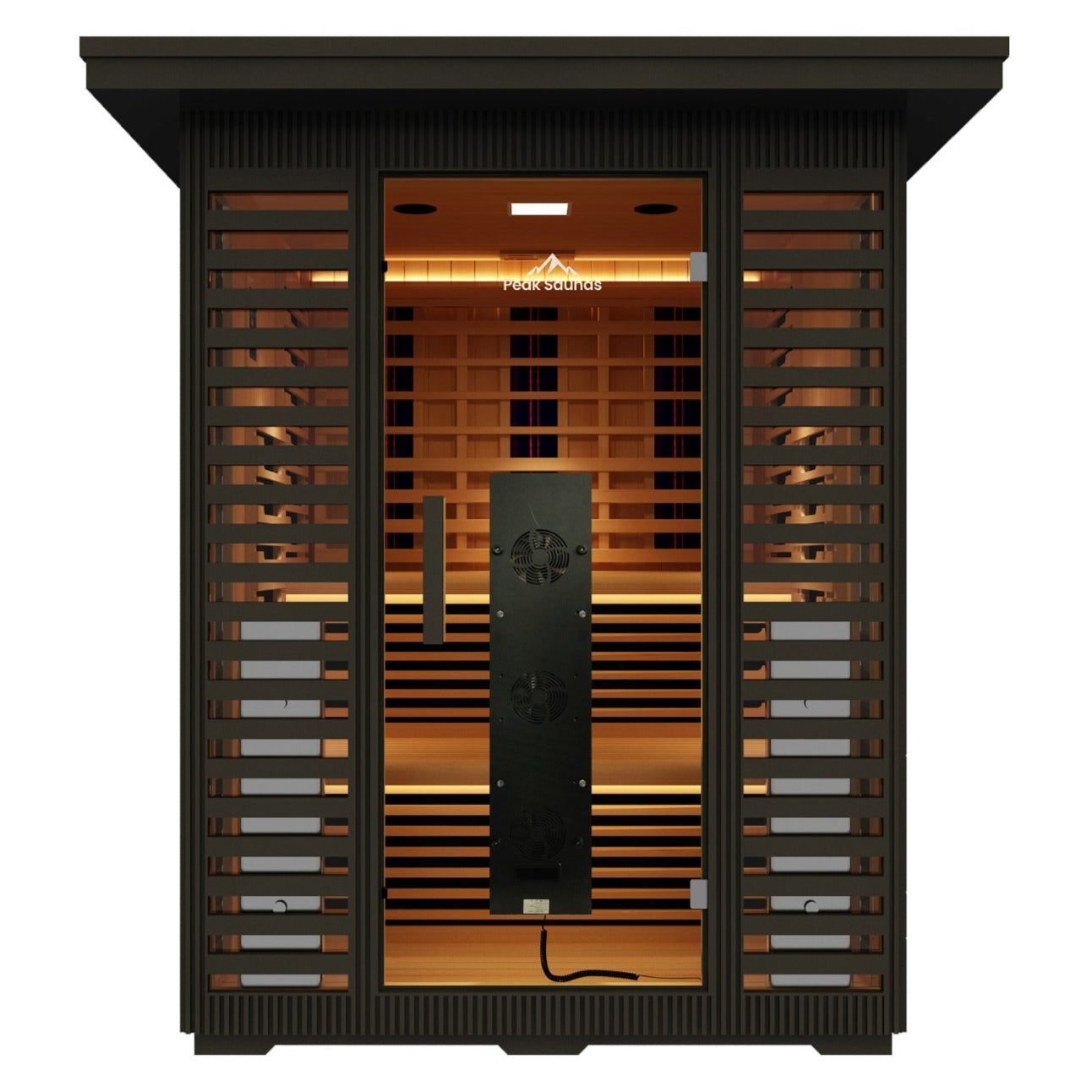 Peak Saunas Kilimanjaro 5-Person Outdoor Full Spectrum Infrared Sauna with XL Medical-Grade Red Light Therapy and Smart WiFi App Control