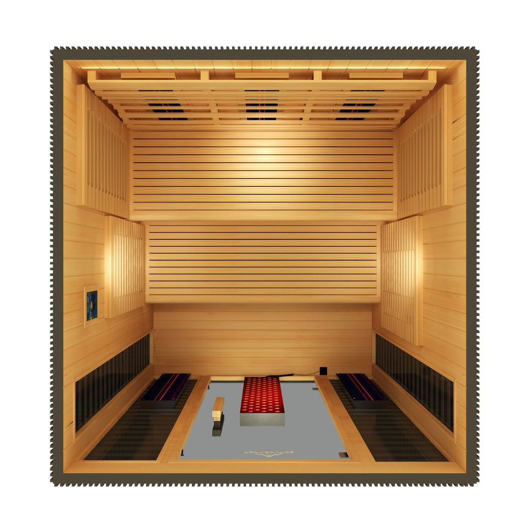 Peak Saunas Kilimanjaro 5-Person Outdoor Full Spectrum Infrared Sauna with XL Medical-Grade Red Light Therapy and Smart WiFi App Control