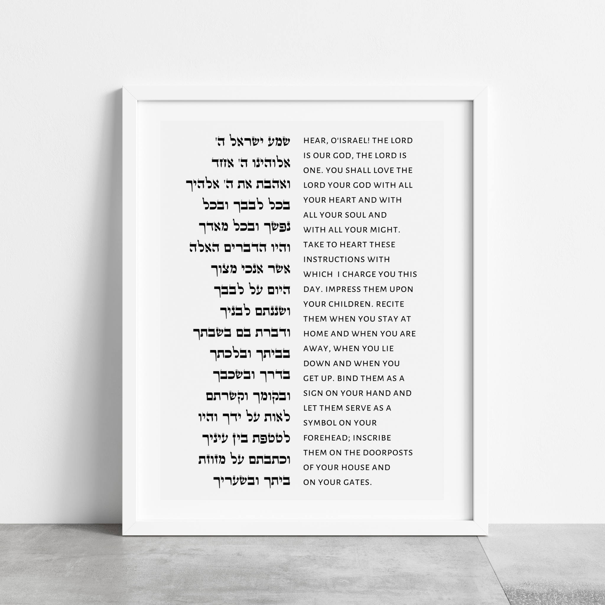 The Shema - Deuteronomy 6:4-9