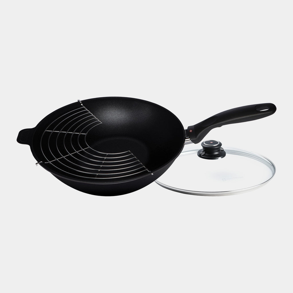 XD Nonstick Wok with Glass Lid | Made in Switzerland