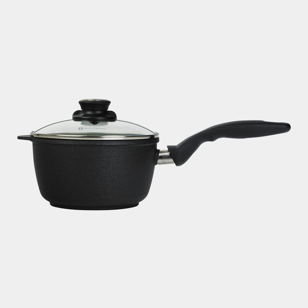 XD Nonstick Saucepan with Glass Lid - Induction | Made in Switzerland