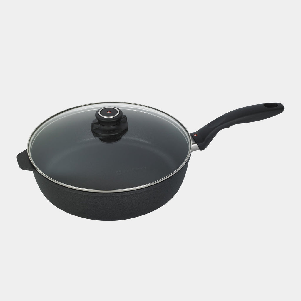 XD Nonstick Saute Pan with Glass Lid - Induction | Made in Switzerland