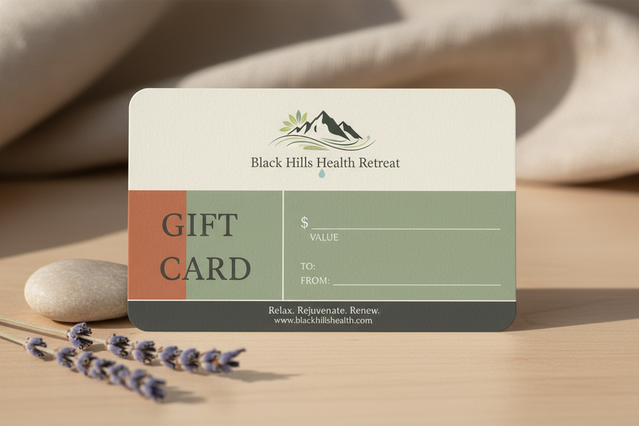 a gift card with our company logo on it.