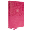 KJV Holy Bible: Large Print Single-Column with 43,000 End-Of-Verse Cross References, Pink Leathersoft, Personal Size, Red Letter, Comfort Print: King
