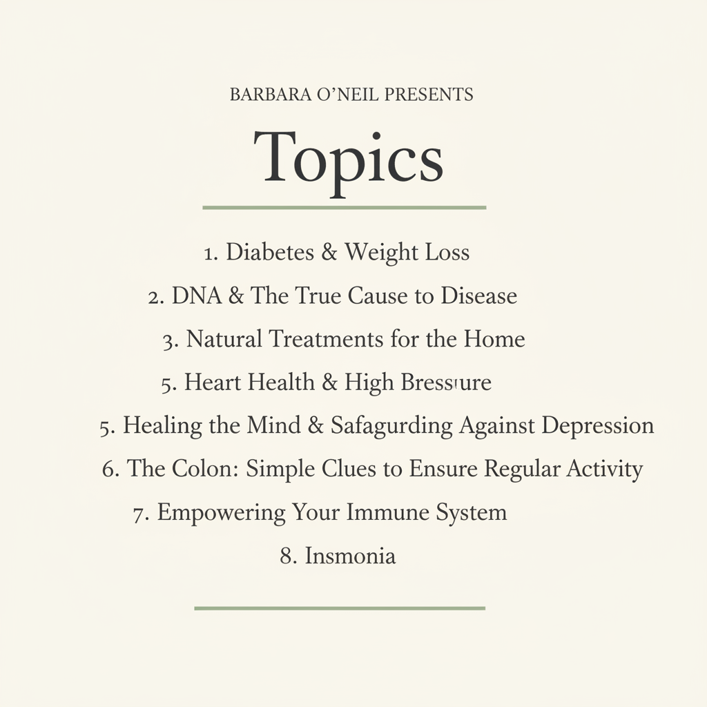Barbara's 8 Topics