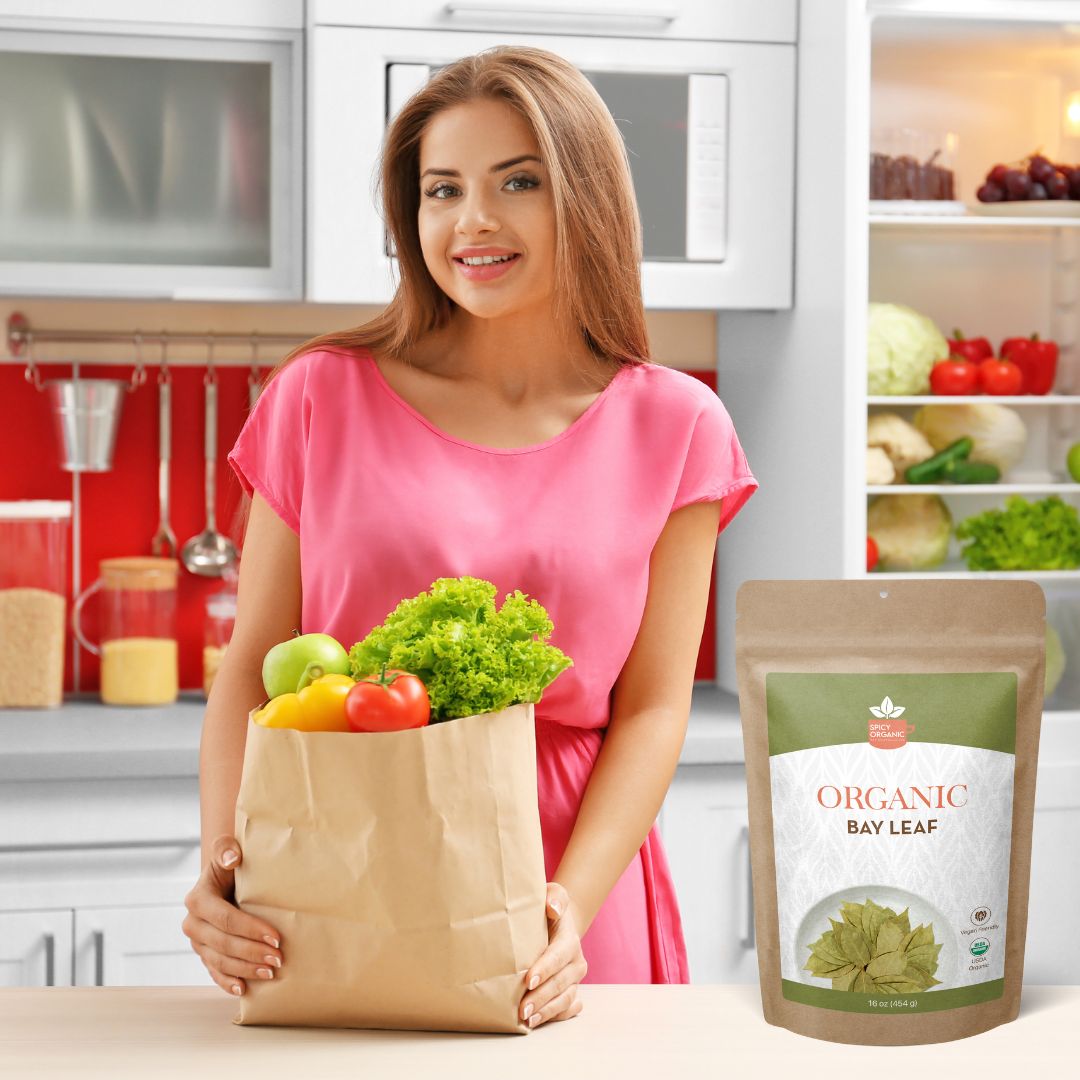 Premium Organic Bay Leaves - Hand-Picked, Sun-Dried, Non-GMO, and USDA Certified- Perfect for Cooking and Infusing Flavor