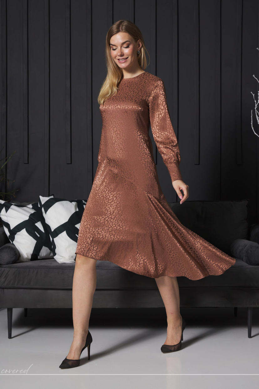 Ginger Print Leapord Dress