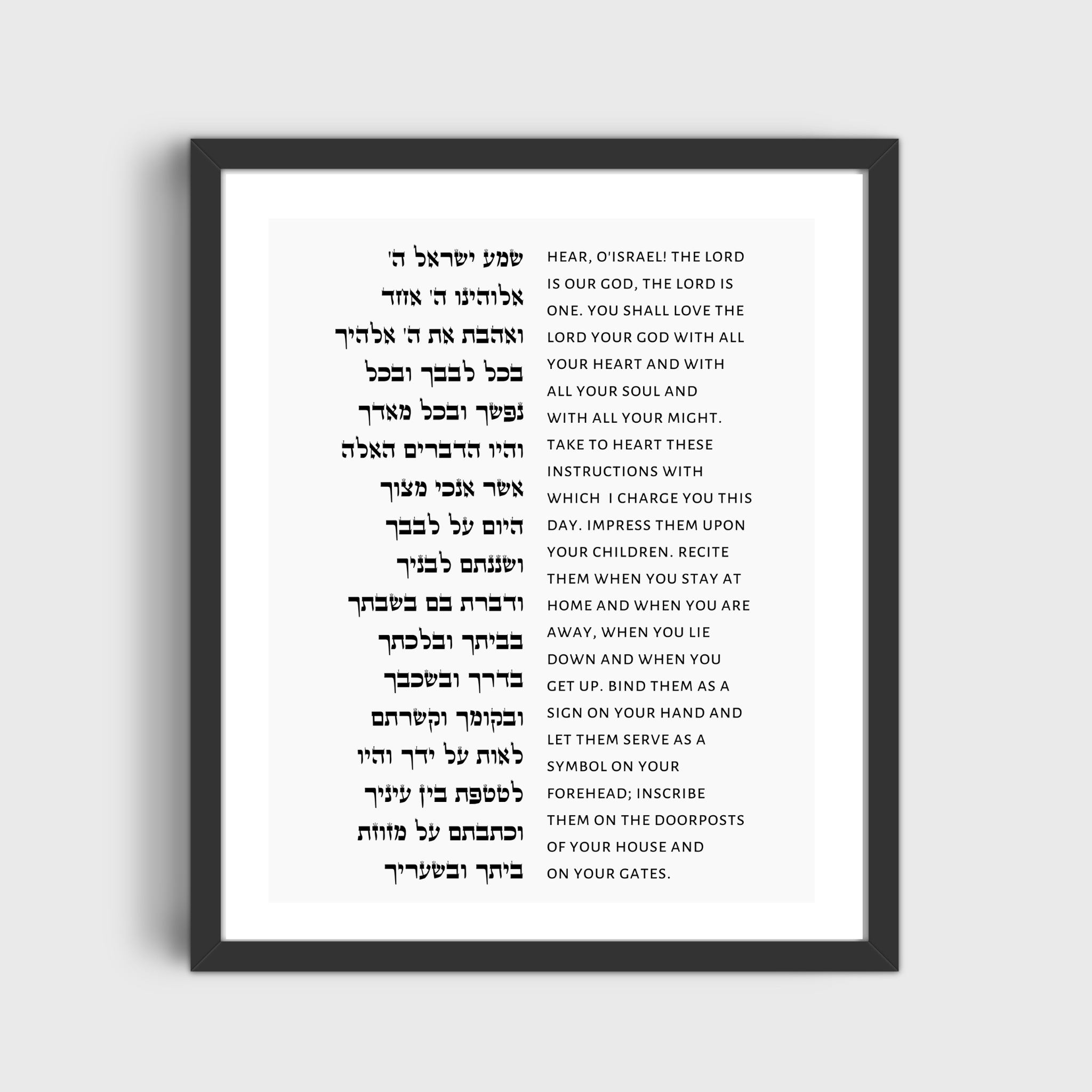 The Shema - Deuteronomy 6:4-9