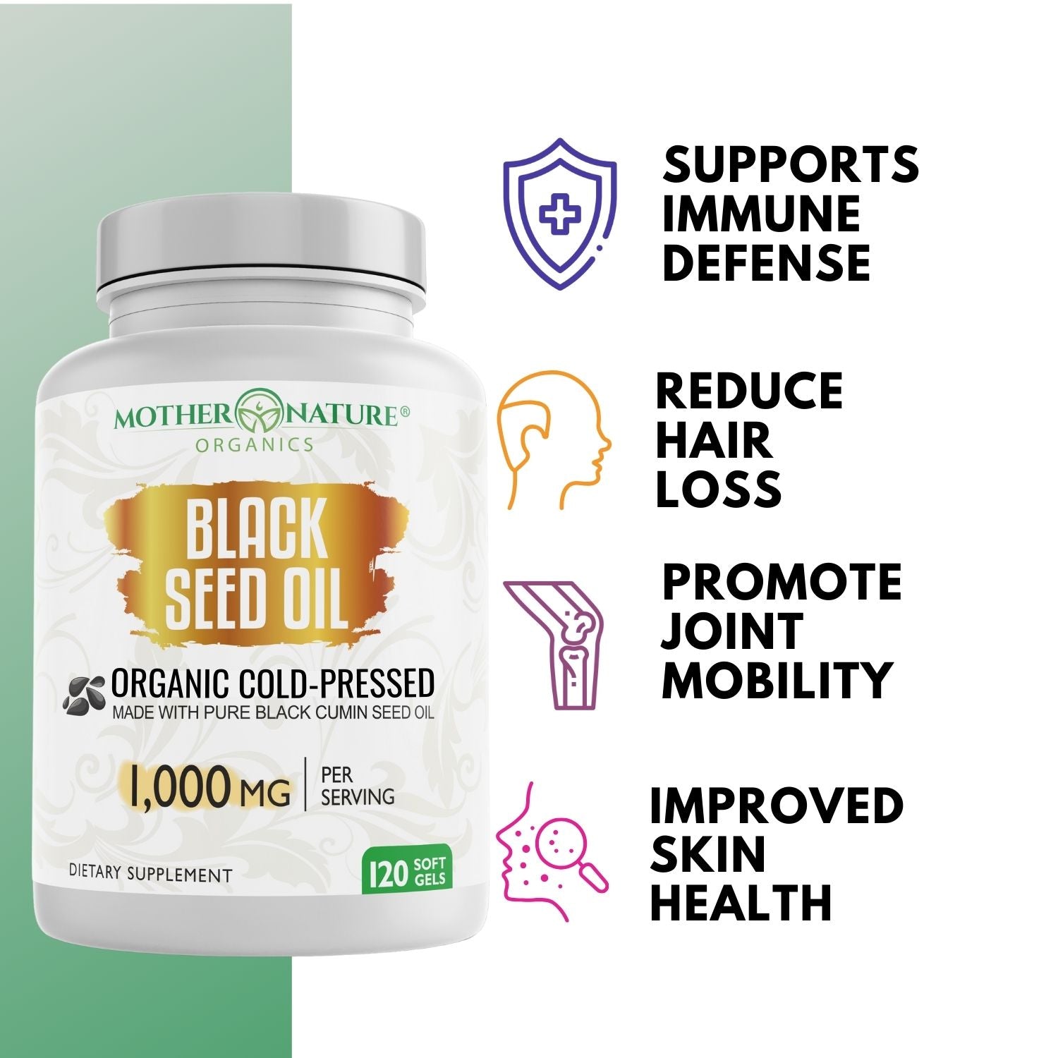 Black Seed Oil Capsules 1,000mg (Softgel)