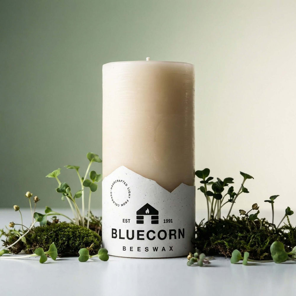 Ivory Pure Beeswax Pillar Candles