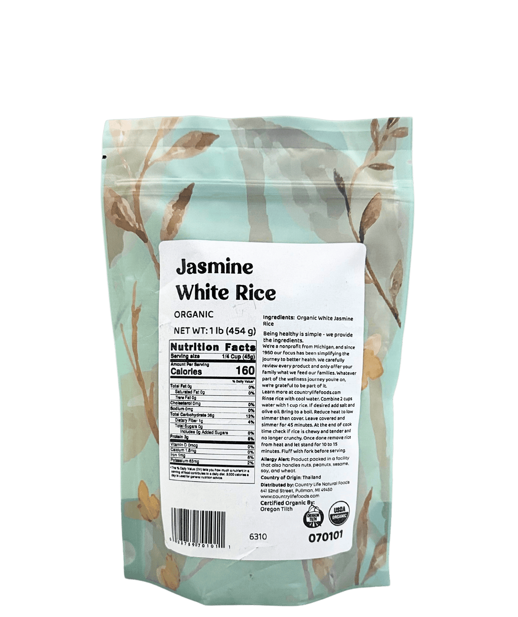 Jasmine Rice, White, Organic