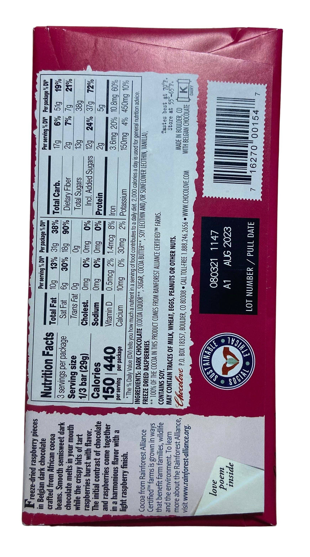 Chocolate Bars, Dark, Chocolove