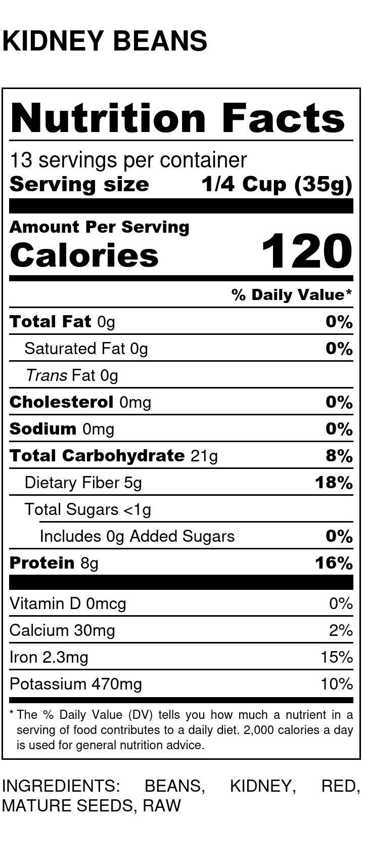 Kidney Beans, Light Red, Organic