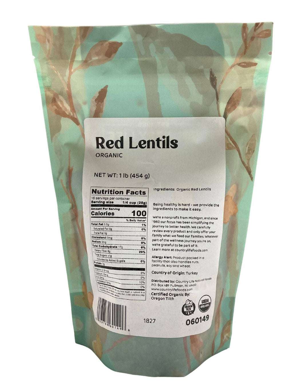 Red Lentils, Split, Organic
