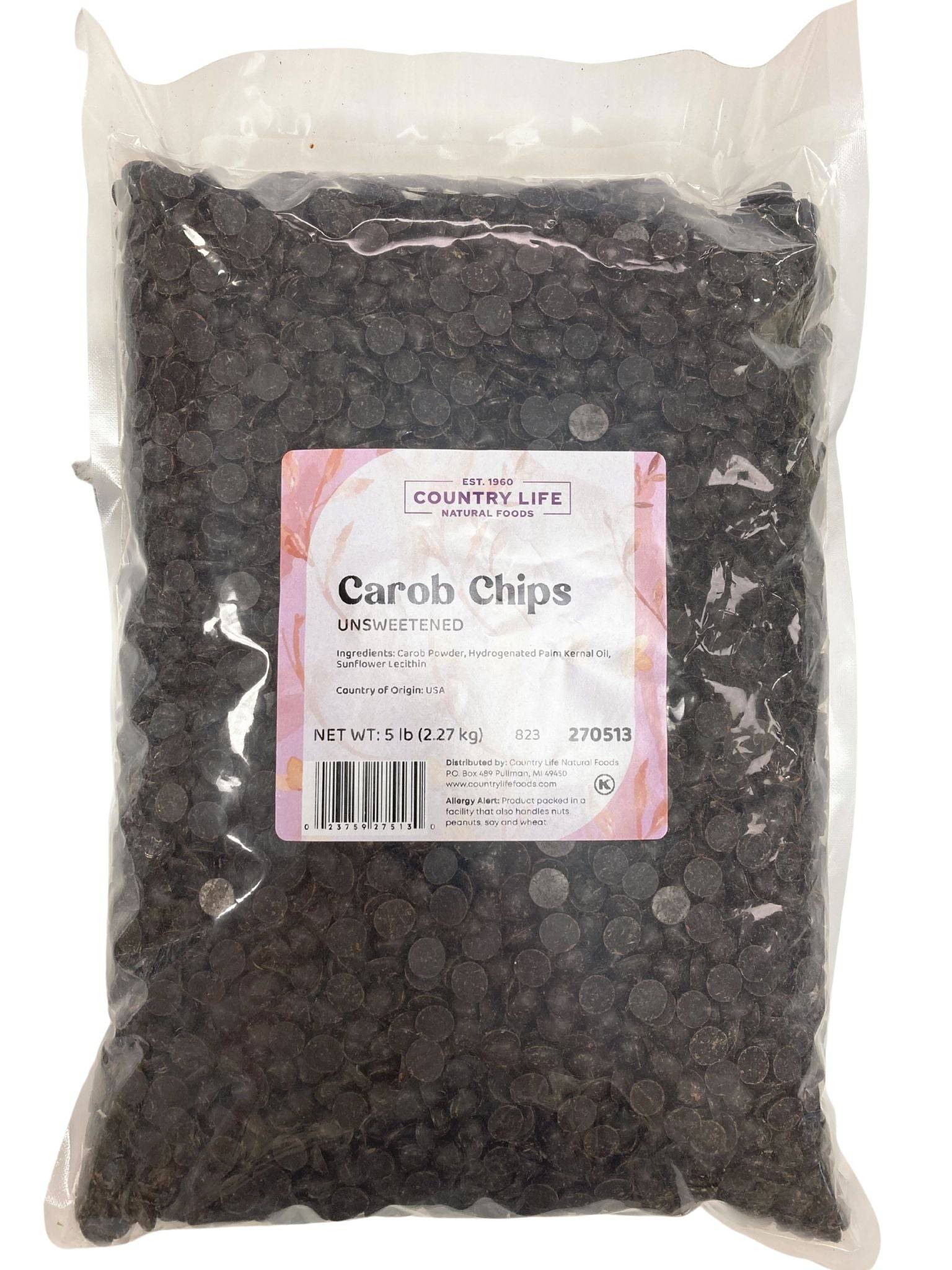 Carob Chips, Unsweetened