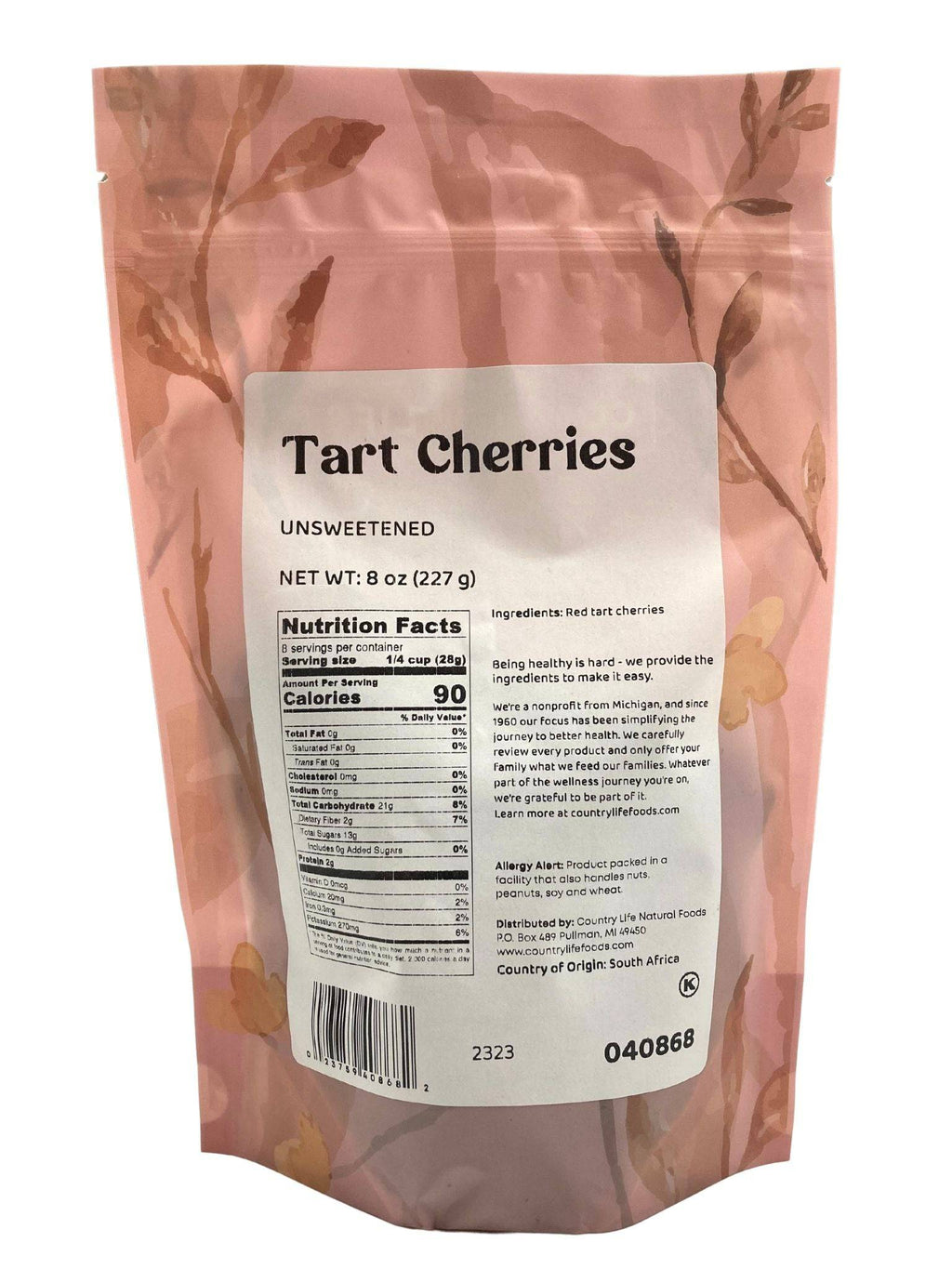 Cherries, Tart, Unsweetened
